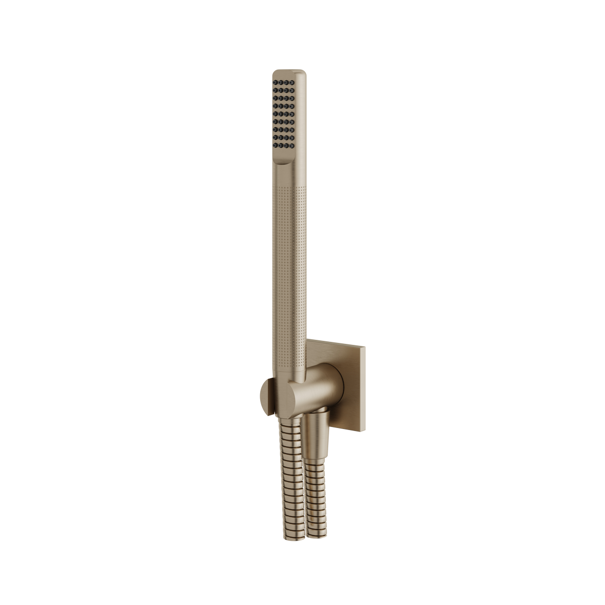 Aquabrass Handshower Sets HSS374 Round Hand Shower Set Tubular Shower Square Flange