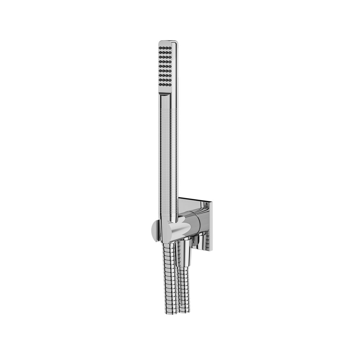 Aquabrass Handshower Sets HSS374 Round Hand Shower Set Tubular Shower Square Flange