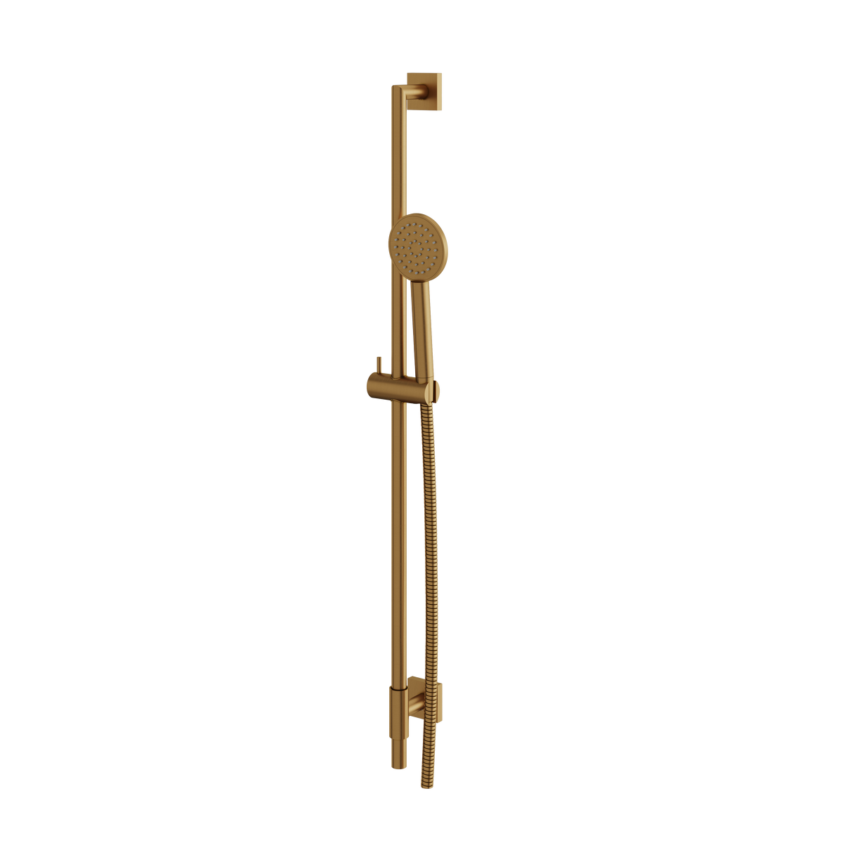 Aquabrass Shower Rail SCR85 Complete with Square Flange & Round Hand Shower