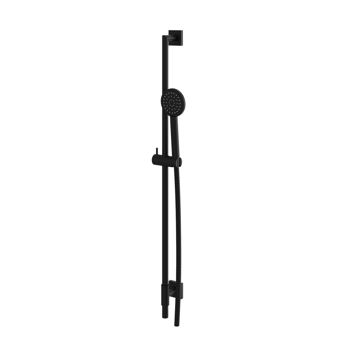 Aquabrass Shower Rail SCR85 Complete with Square Flange & Round Hand Shower