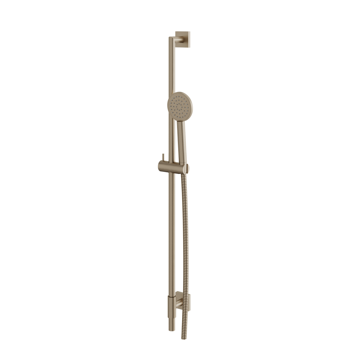 Aquabrass Shower Rail SCR85 Complete with Square Flange & Round Hand Shower