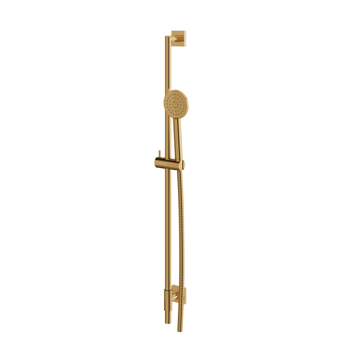 Aquabrass Shower Rail SCR85 Complete with Square Flange & Round Hand Shower