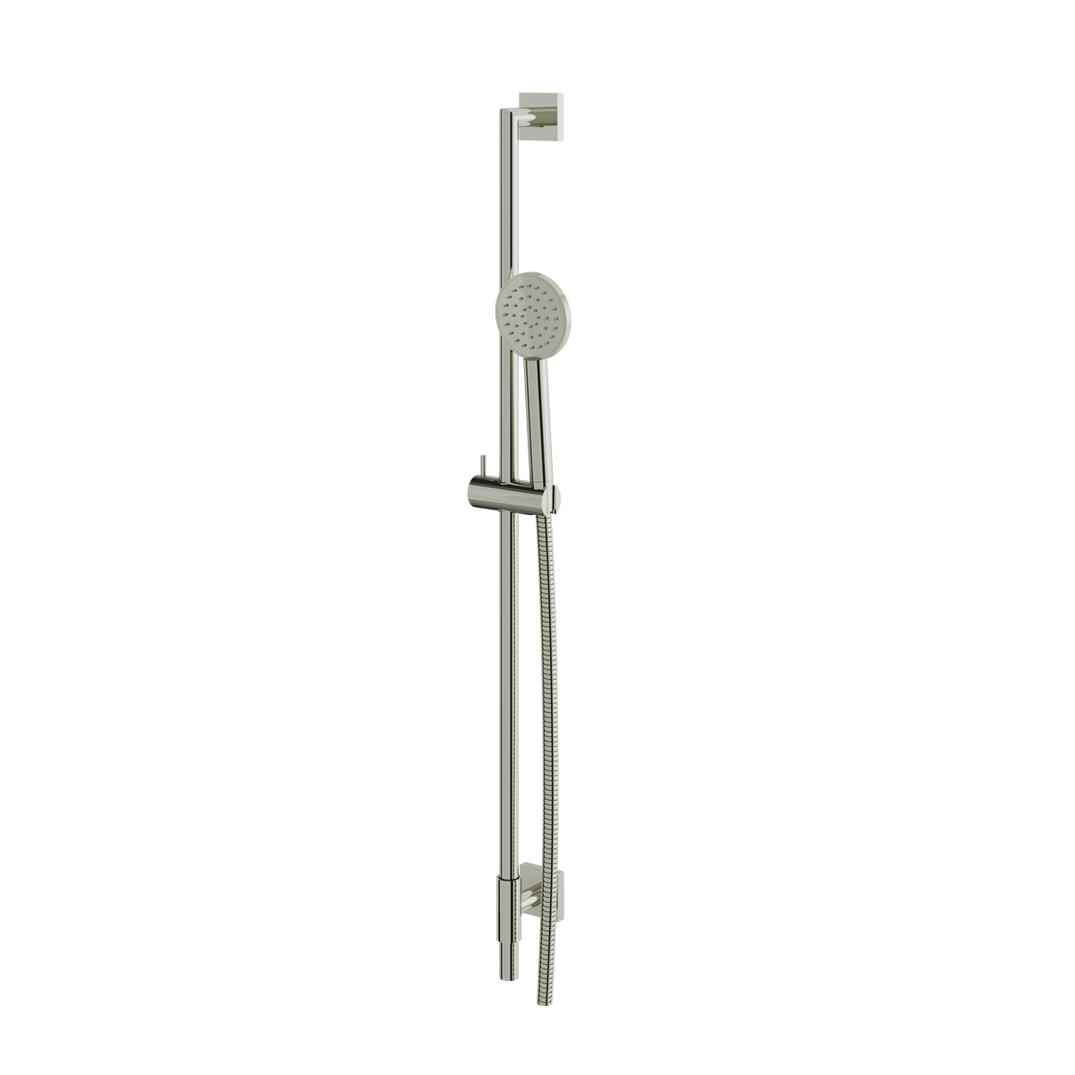 Aquabrass Shower Rail SCR85 Complete with Square Flange & Round Hand Shower