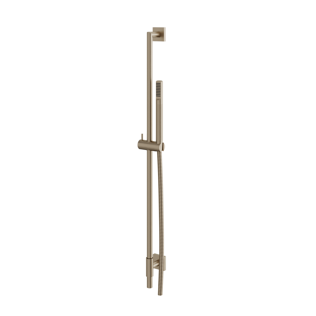 Aquabrass Shower Rail SCR95 Complete with Square Flange Tube Hand Shower