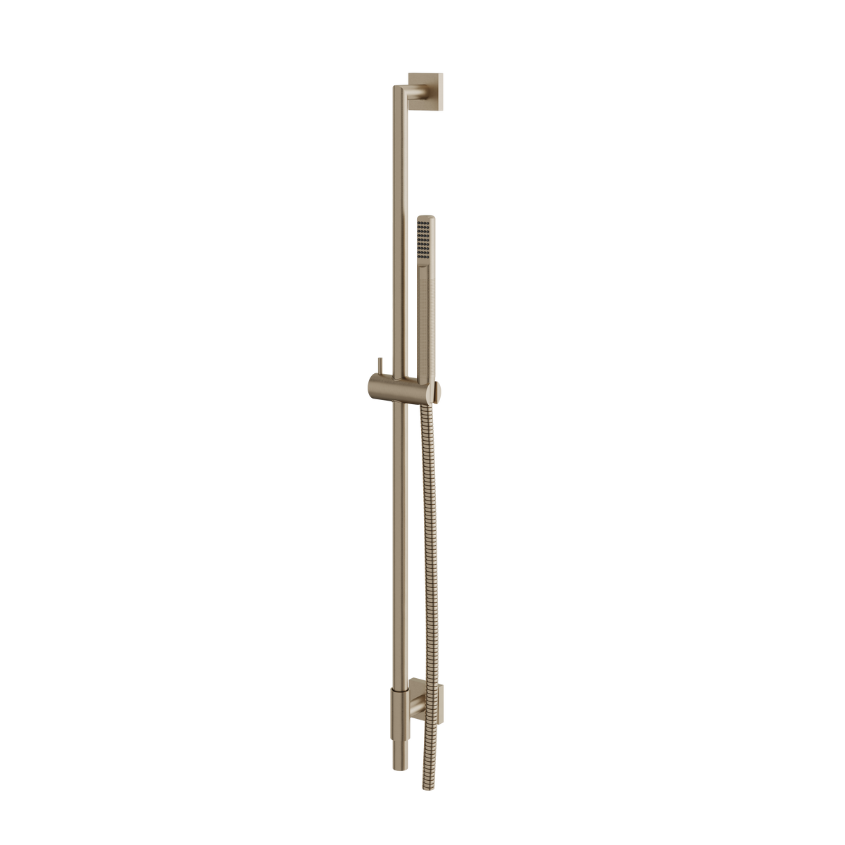 Aquabrass Shower Rail SCR95 Complete with Square Flange Tube Hand Shower