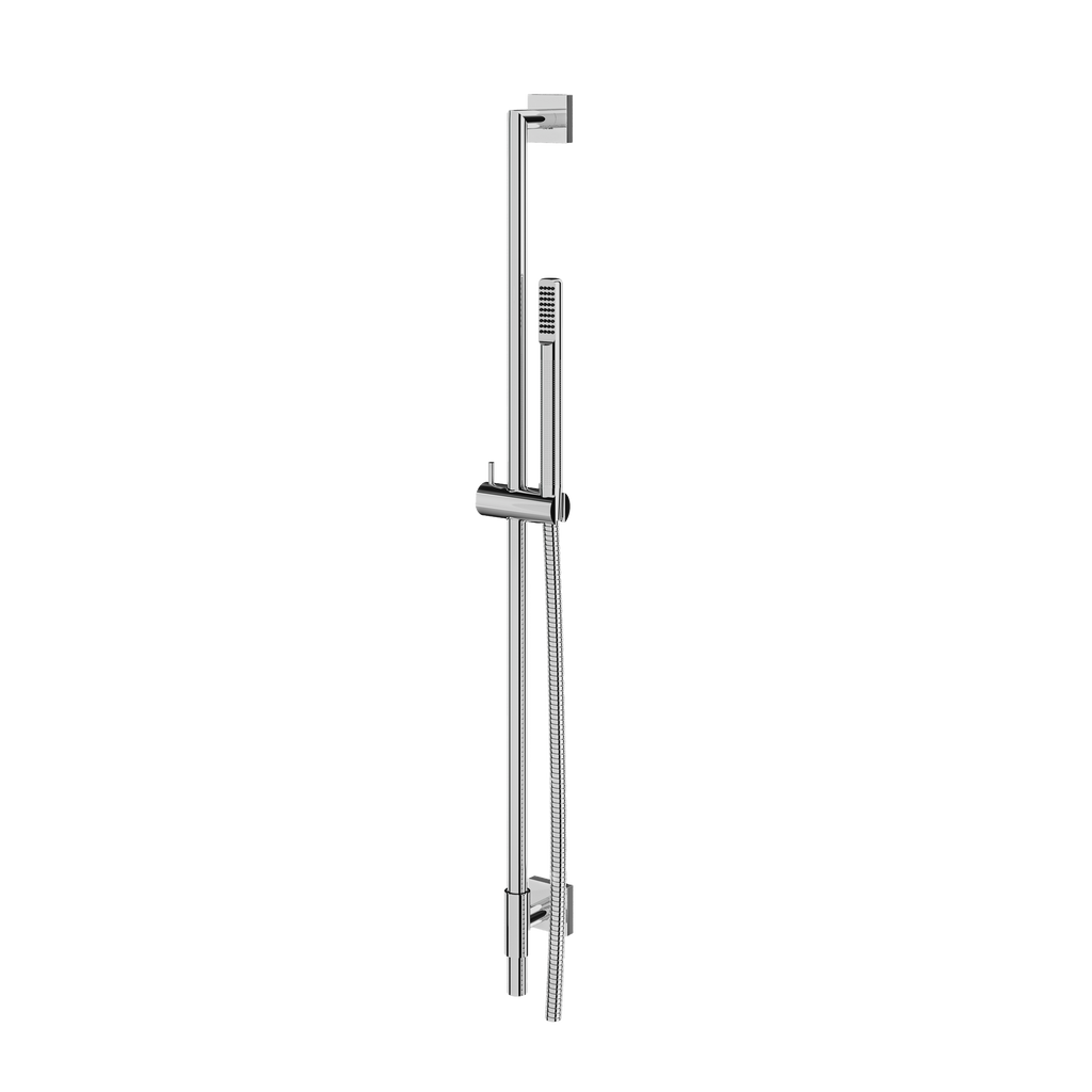 Aquabrass Shower Rail SCR95 Complete with Square Flange Tube Hand Shower
