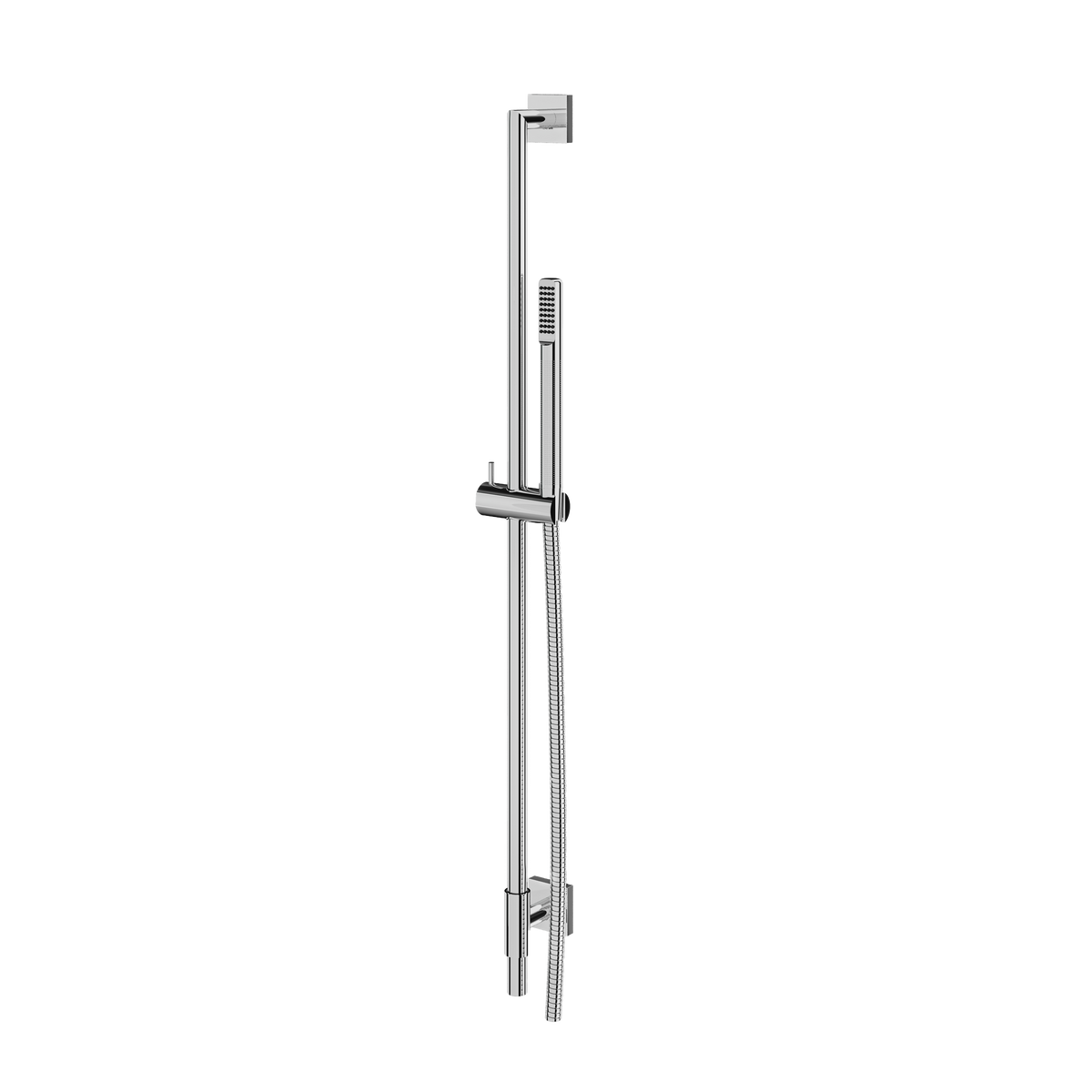 Aquabrass Shower Rail SCR95 Complete with Square Flange Tube Hand Shower
