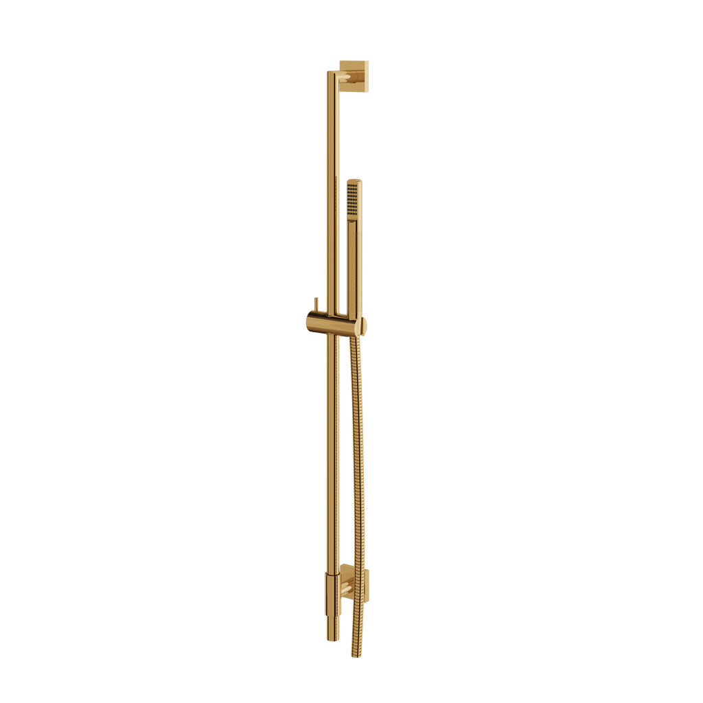 Aquabrass Shower Rail SCR95 Complete with Square Flange Tube Hand Shower