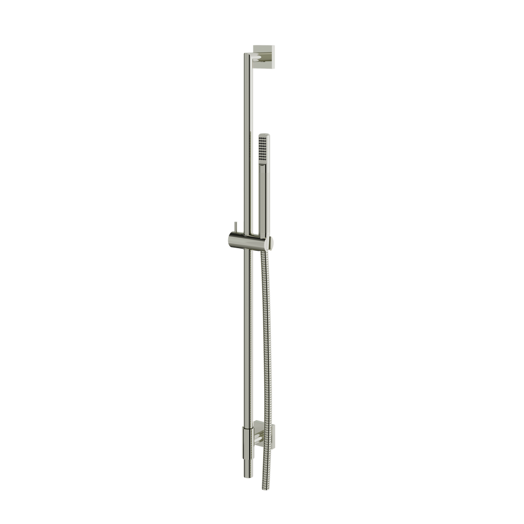 Aquabrass Shower Rail SCR95 Complete with Square Flange Tube Hand Shower