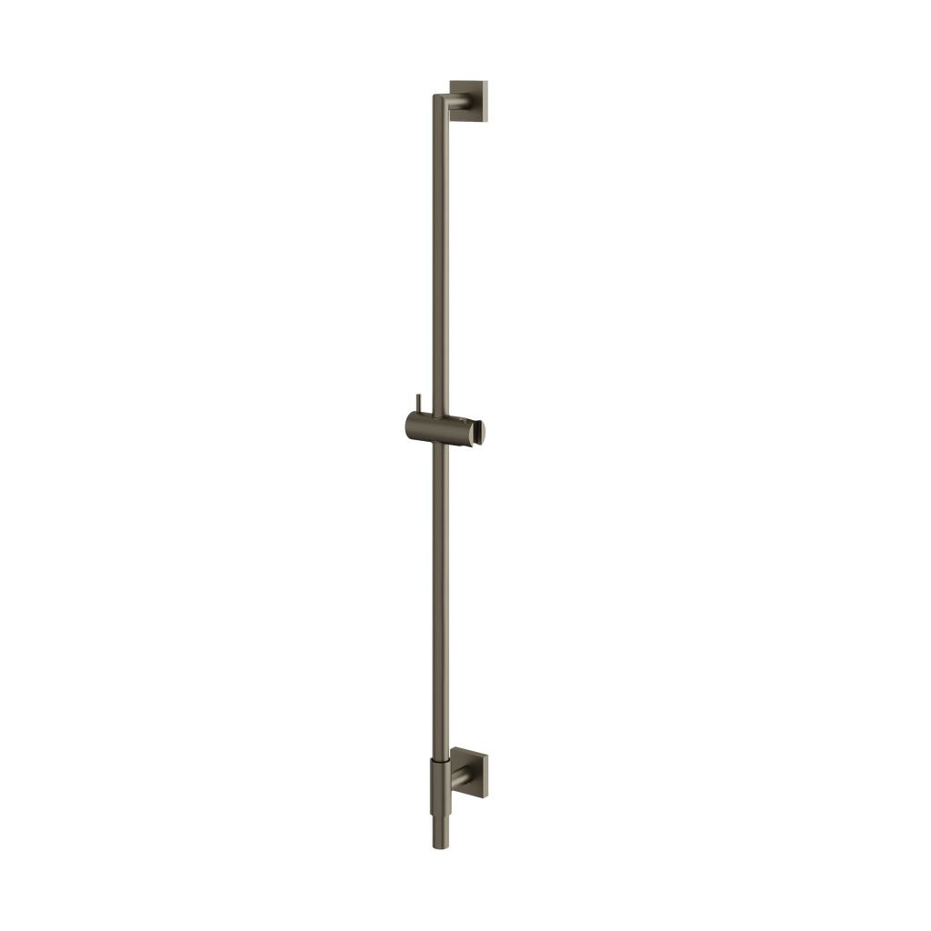 Aquabrass Shower Rail SSR35 Round Rail with Square Flange & Slider