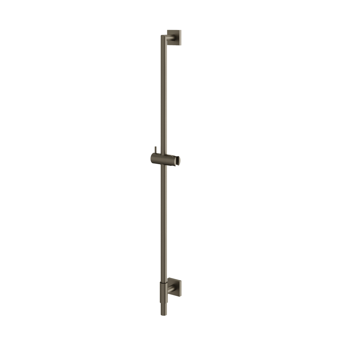 Aquabrass Shower Rail SSR35 Round Rail with Square Flange & Slider