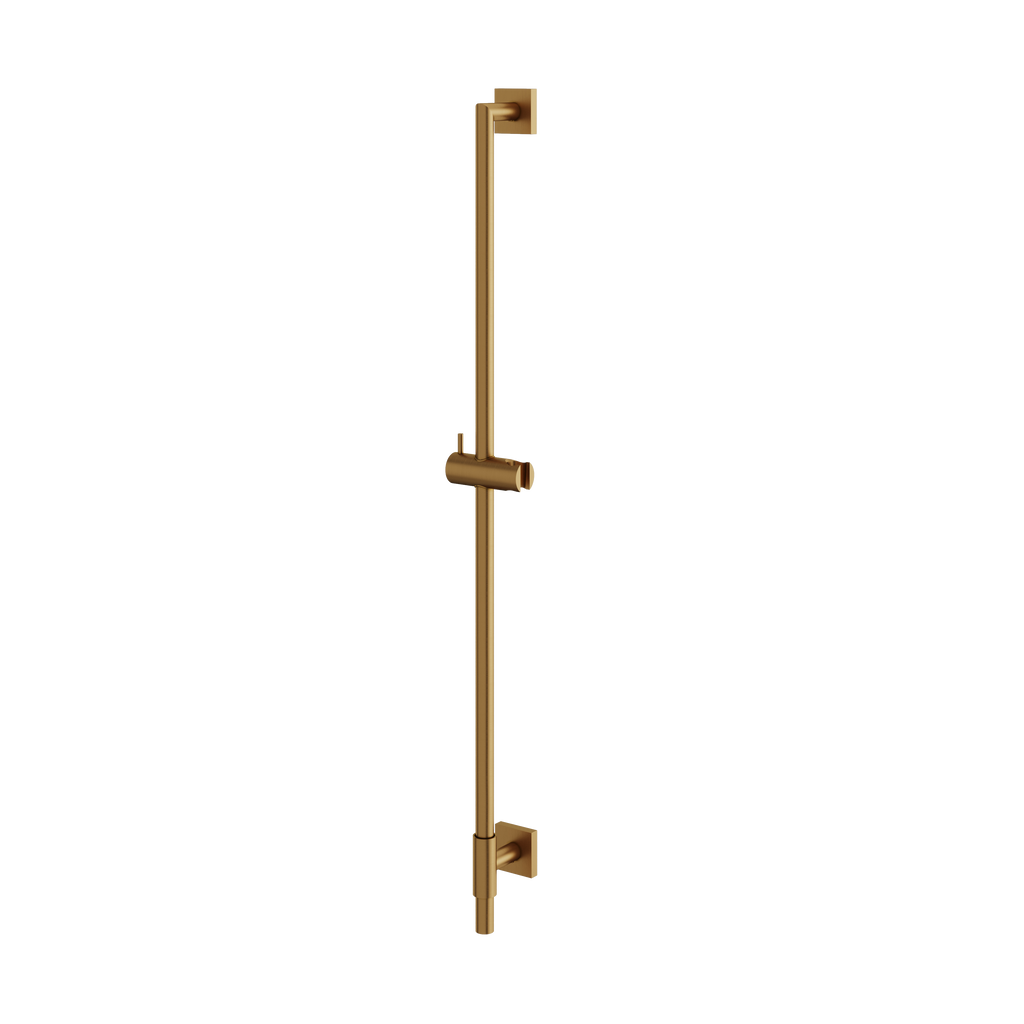 Aquabrass Shower Rail SSR35 Round Rail with Square Flange & Slider