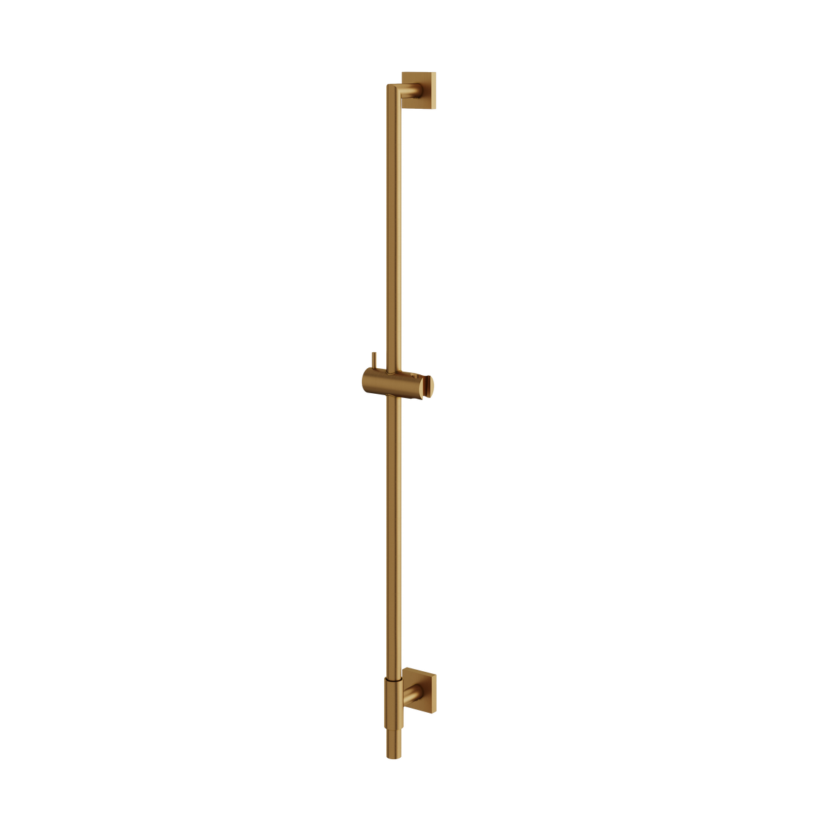 Aquabrass Shower Rail SSR35 Round Rail with Square Flange & Slider