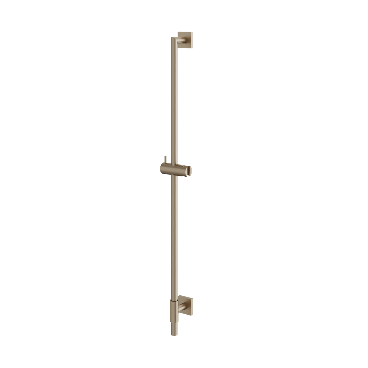 Aquabrass Shower Rail SSR35 Round Rail with Square Flange & Slider