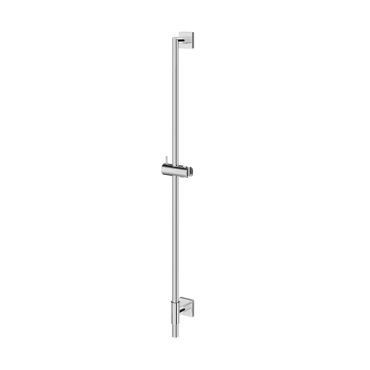 Aquabrass Shower Rail SSR35 Round Rail with Square Flange & Slider