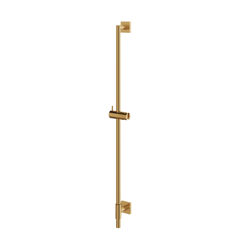 Aquabrass Shower Rail SSR35 Round Rail with Square Flange & Slider