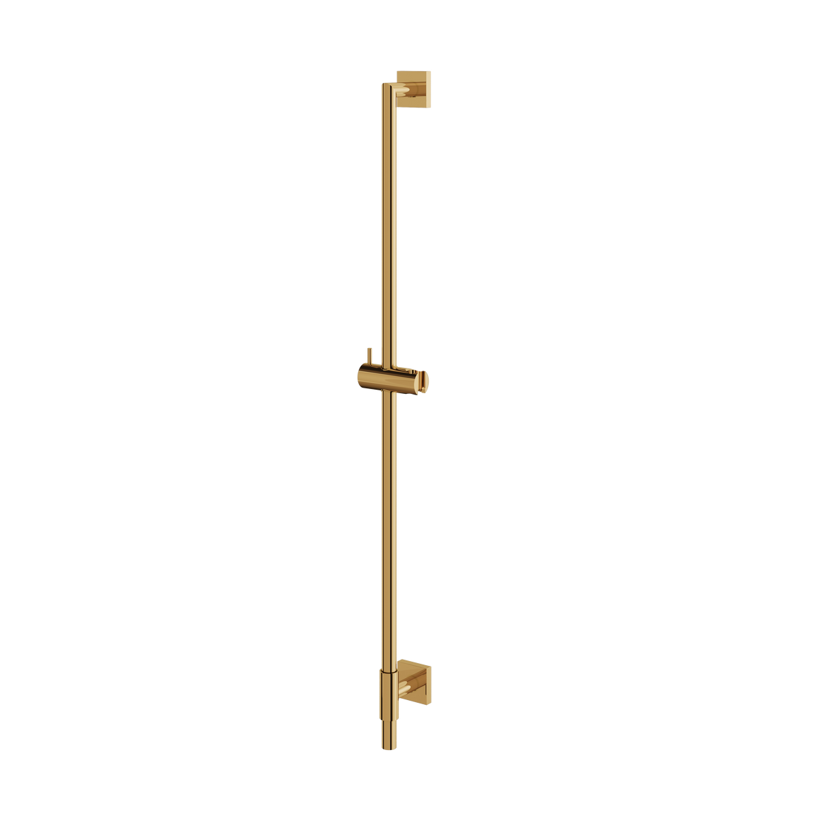 Aquabrass Shower Rail SSR35 Round Rail with Square Flange & Slider