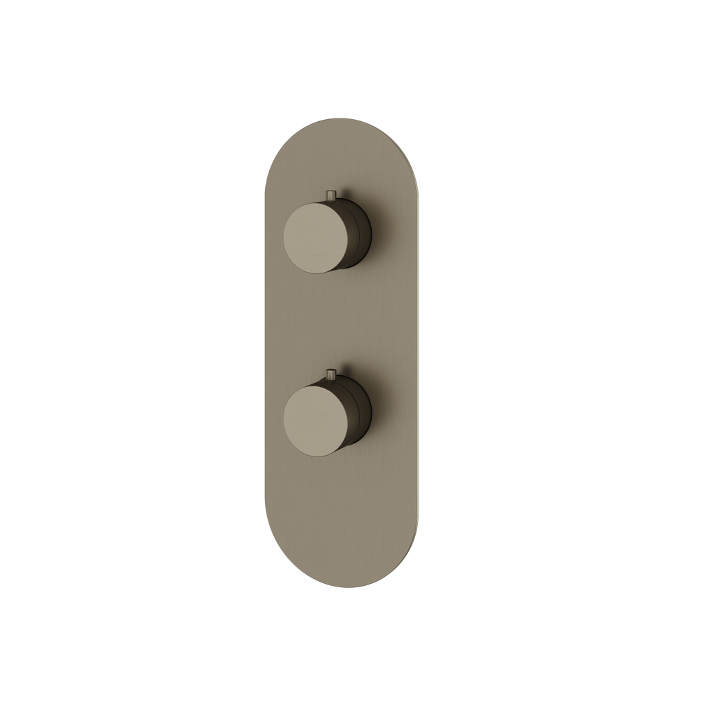 Aquabrass Shower Trims R8295 Round Trim Set 2-Way Shared T12123 Valve
