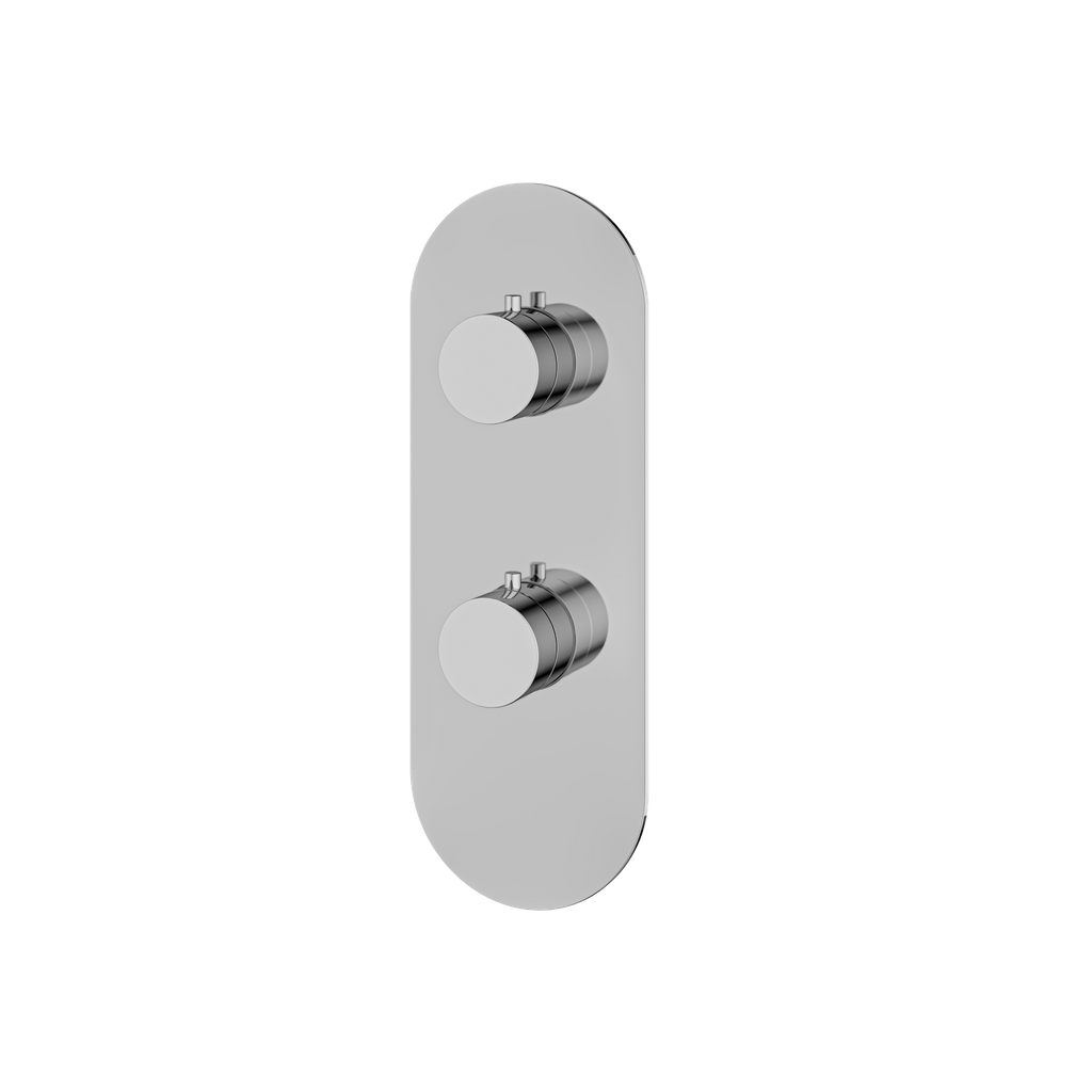 Aquabrass Shower Trims R9295 Round Trim Set 2-Way Non-Shared T12123 Valve