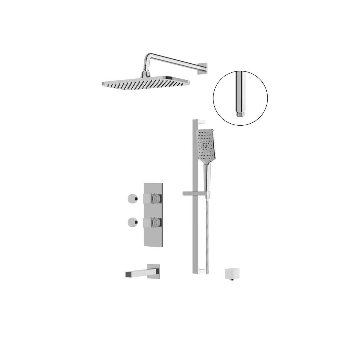 Aquabrass Miamibox MIAMIBOX2 MIAMIBOX2 Tub/shower Faucet 3W Non Share