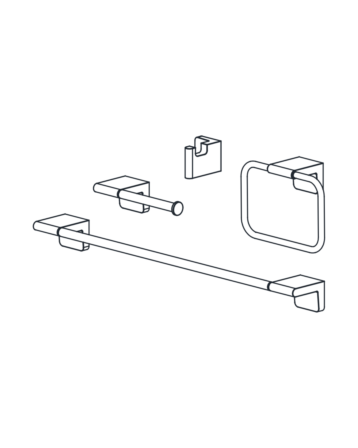 AQUALEM ACS0023 Series 23 4-Piece Accessory Set