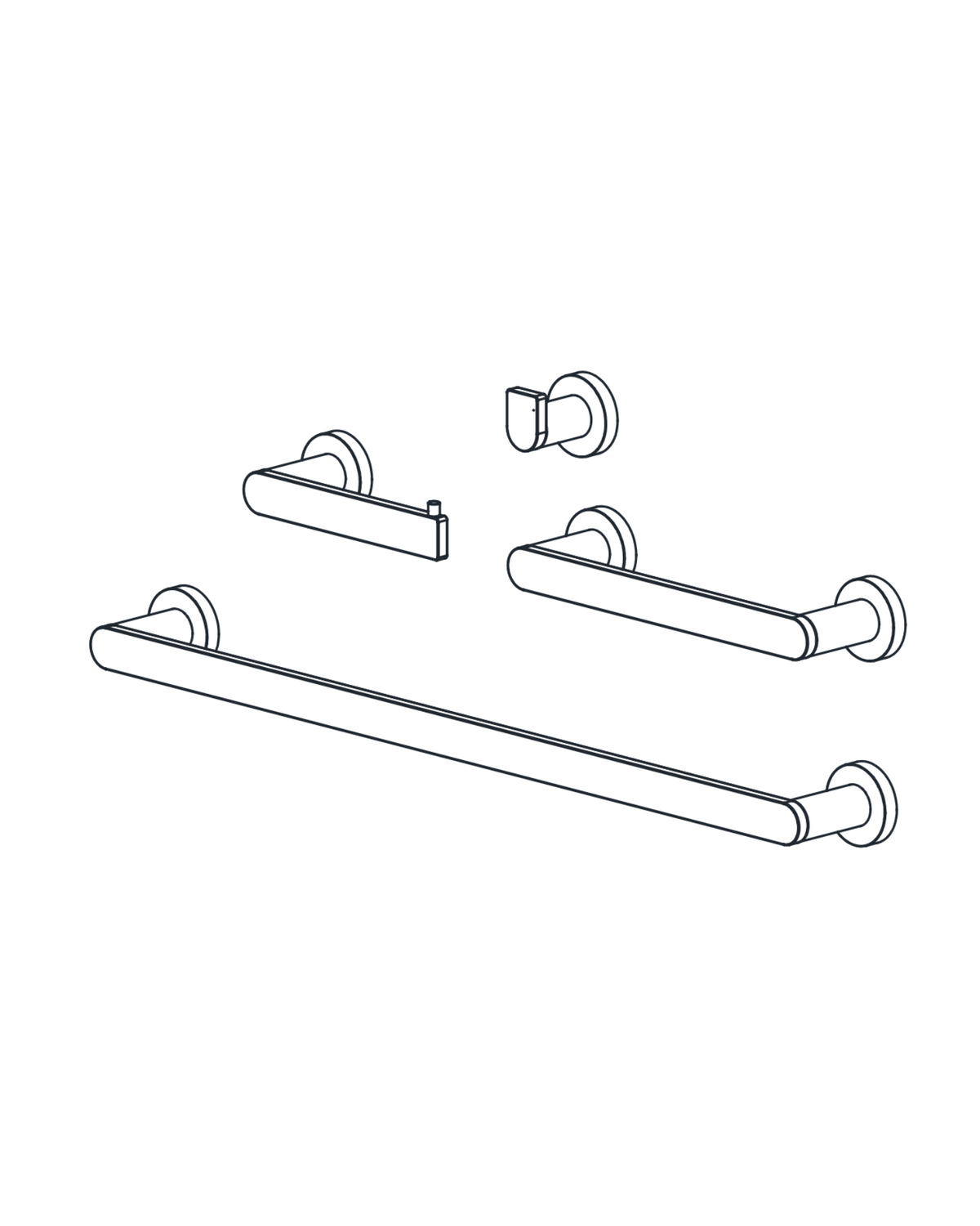 AQUALEM ACS0024 Series 24 4-Piece Accessory Set