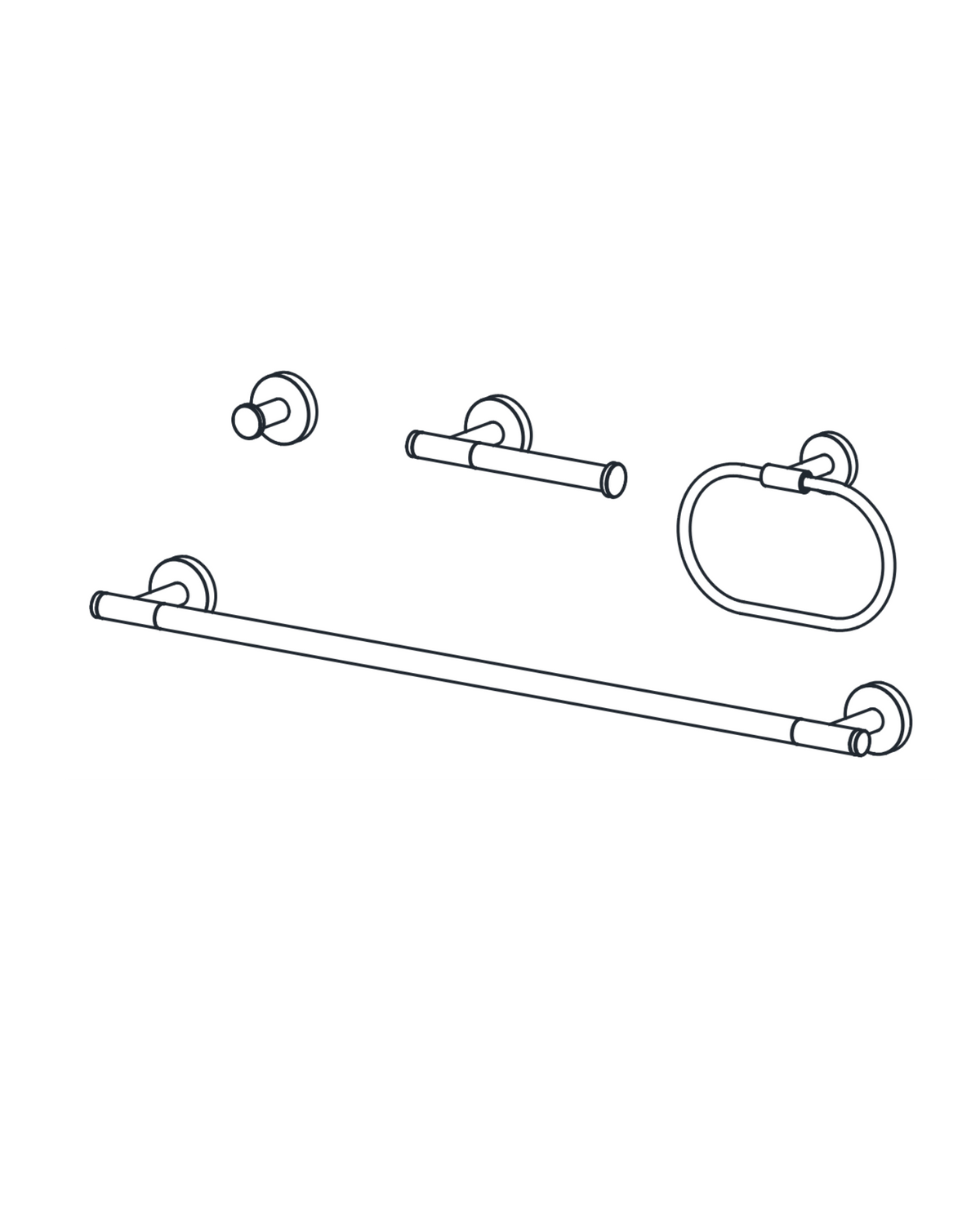 AQUALEM ACS0035 Series 35 4-Piece Accessory Set