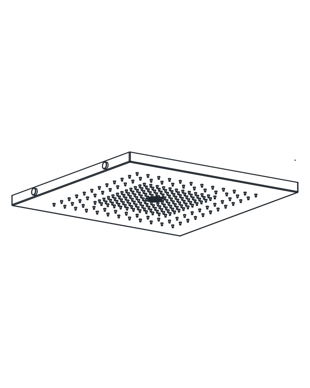 AQUALEM AFS2020 Universal 20" Flush-Mount Shower Head with Water Column