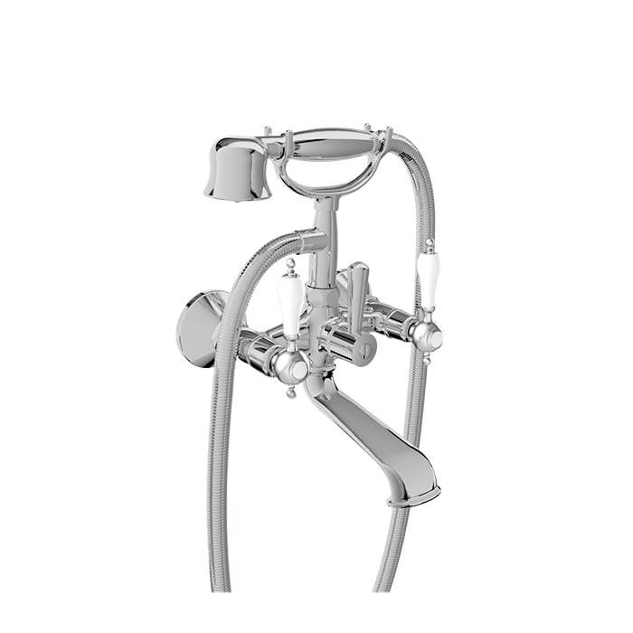 BARIL VICTOIRE B74 B74-1201-01 Wall-mounted tub faucet with hand shower
