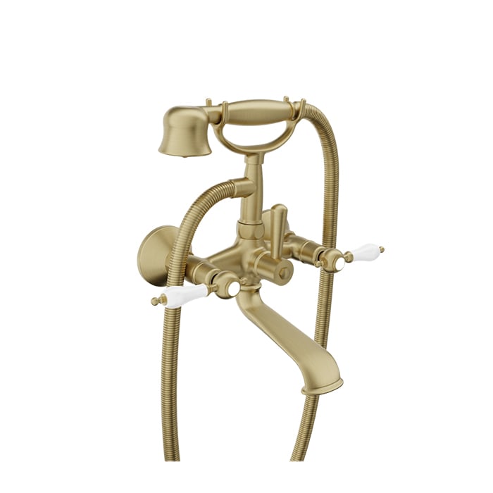 BARIL VICTOIRE B74 B74-1201-01 Wall-mounted tub faucet with hand shower