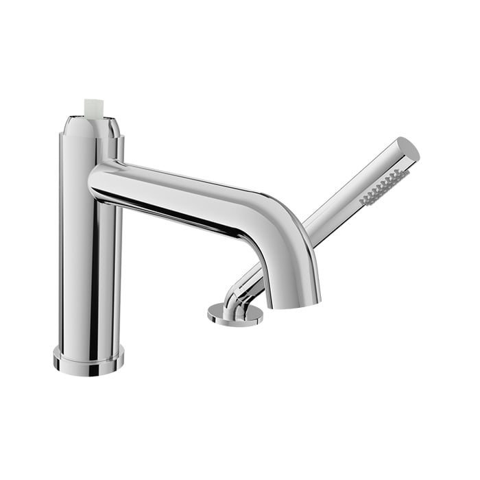 BARIL Air B80 B80-1249-00 2-Piece Tub Filler With Hand Shower - Warm Gold / M80-1100-30 - Polished Nickel