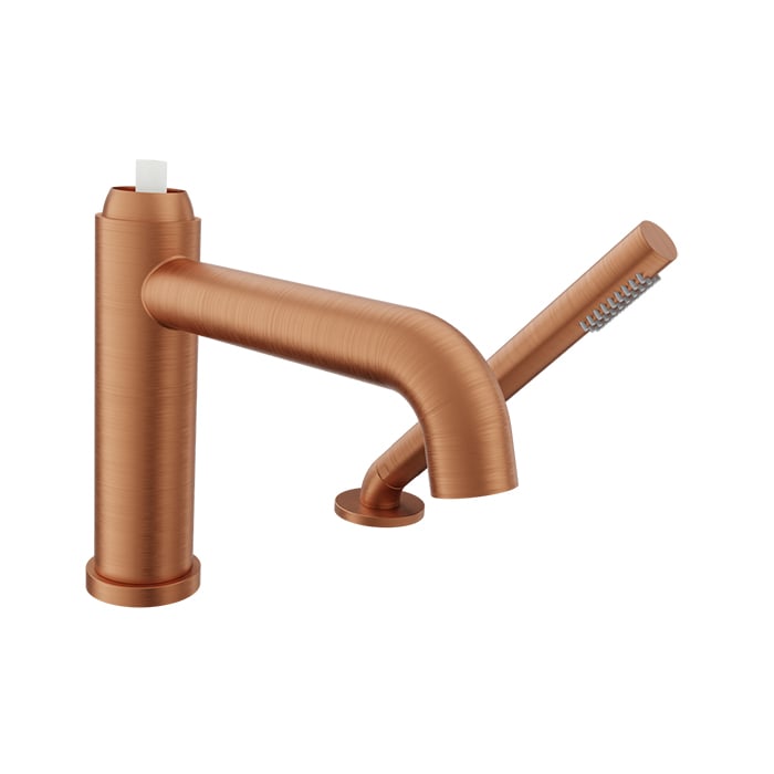 BARIL Air B80 B80-1249-00 2-Piece Tub Filler With Hand Shower - Satin Copper / M80-1100-20 - Polished Nickel
