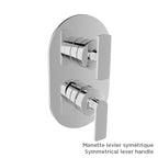 BARIL Air B80 T80-9181-00 Trim Only For Pressure-Balanced Shower Control Valve With 2-Way Diverter (Without Handle) - matte-white - Symmetrical