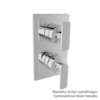 BARIL Air B80 T80-9192-00 Trim Only For Pressure-Balanced Shower Control Valve With 3-Way Diverter (Without Handle) - matte-white - Symmetrical