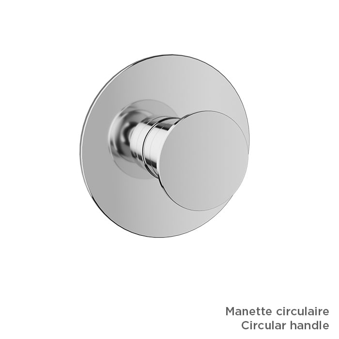 BARIL Air B80 T80-9401-00 Trim Only For 3/4" Thermostatic Valve (Without Handle) - matte-white - Round