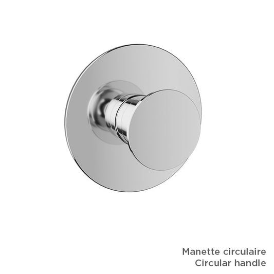 BARIL Air B80 T80-9401-00 Trim Only For 3/4" Thermostatic Valve (Without Handle) - matte-white - Round