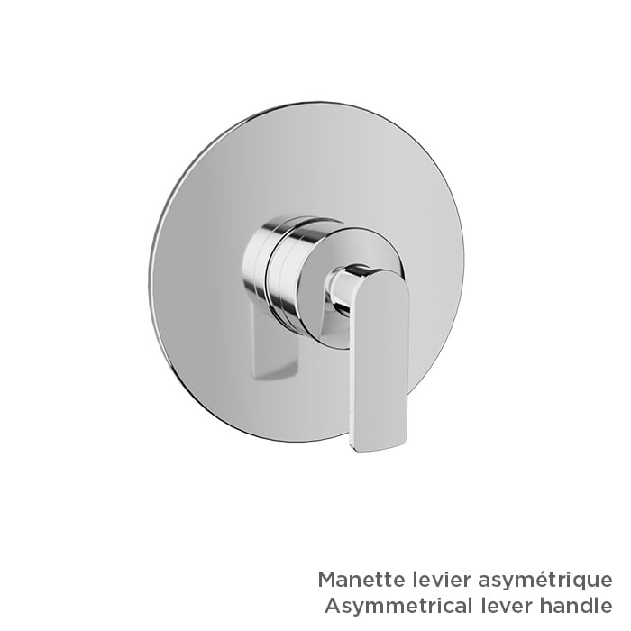 BARIL Air B80 T80-9401-00 Trim Only For 3/4" Thermostatic Valve (Without Handle) - matte-white - Asymmetrical