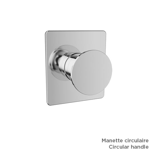 BARIL Air B80 T80-9402-00 Trim Only For 3/4" Thermostatic Valve (Without Handle) - matte-white - Round