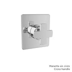 BARIL Air B80 T80-9402-00 Trim Only For 3/4" Thermostatic Valve (Without Handle) - matte-white - Cross