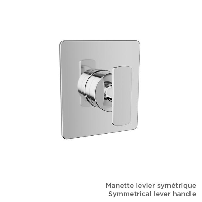 BARIL Air B80 T80-9402-00 Trim Only For 3/4" Thermostatic Valve (Without Handle) - matte-white - Symmetrical
