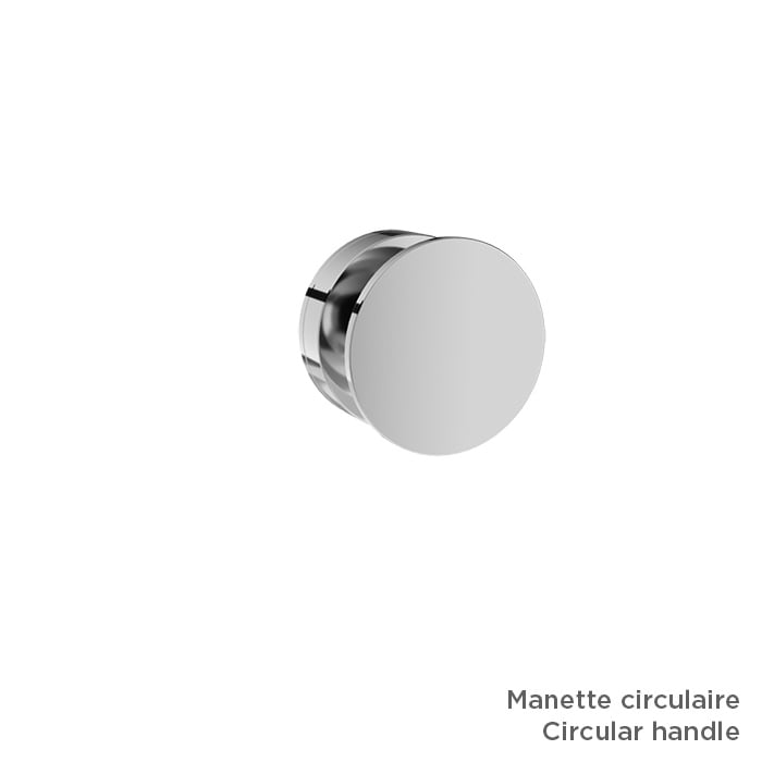 BARIL Air B80 T80-9649-00 Trim Only For 2 Or 3-Port Diverter With Stop Or 3/4" Stop Valve (Without Handle) - matte-white - Round