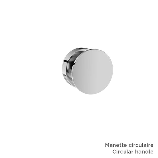 BARIL Air B80 T80-9649-00 Trim Only For 2 Or 3-Port Diverter With Stop Or 3/4" Stop Valve (Without Handle) - matte-white - Round
