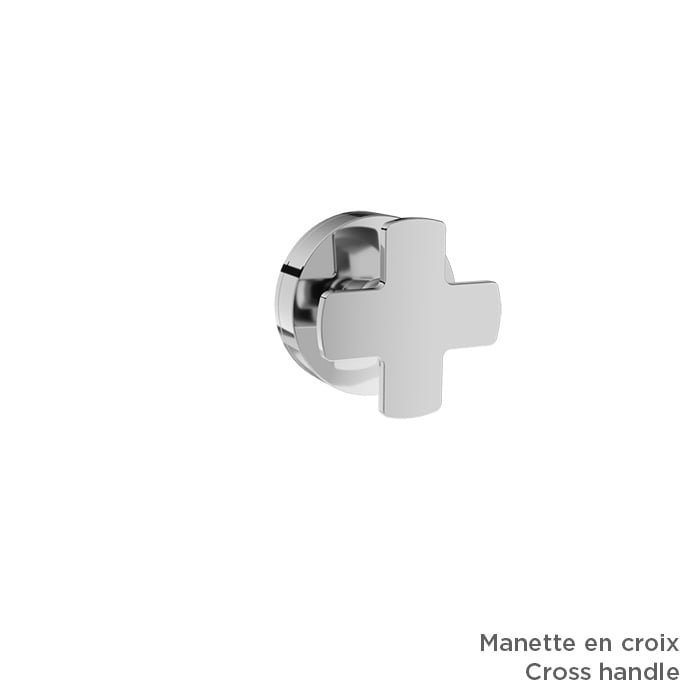 BARIL Air B80 T80-9649-00 Trim Only For 2 Or 3-Port Diverter With Stop Or 3/4" Stop Valve (Without Handle) - matte-white - Cross