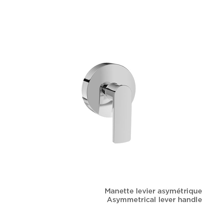 BARIL Air B80 T80-9649-00 Trim Only For 2 Or 3-Port Diverter With Stop Or 3/4" Stop Valve (Without Handle) - matte-white - Asymmetrical