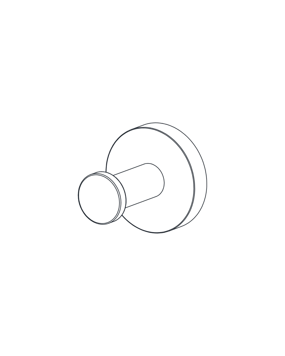 AQUALEM BA0935 Series 35 Single Robe Hook