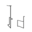 ICO BA1014 Accent Decorative Leg Set with Towel Holder