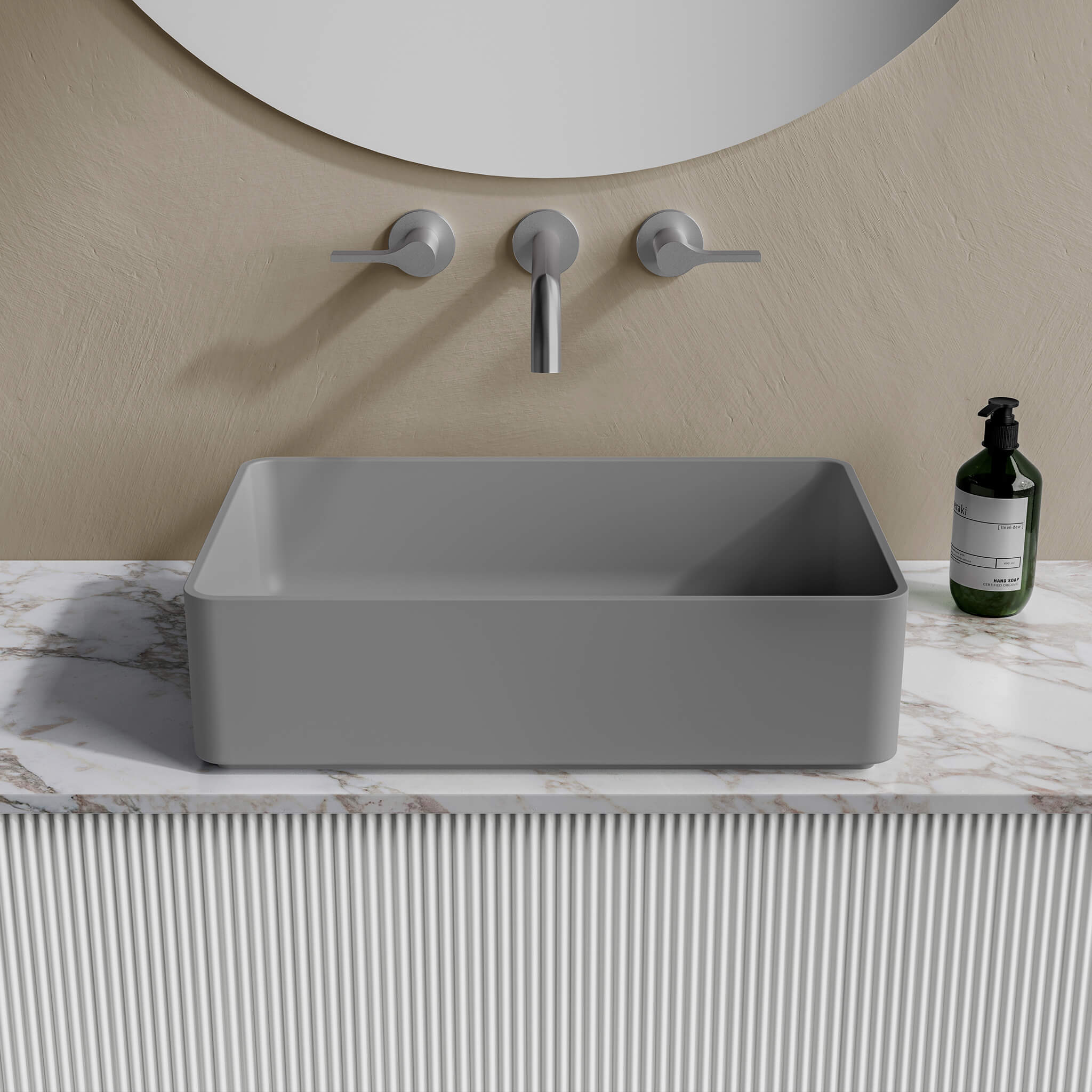STONETOUCH CAS1912 Castel Rectangular Countertop Basin 19"X12.5" Secondary image