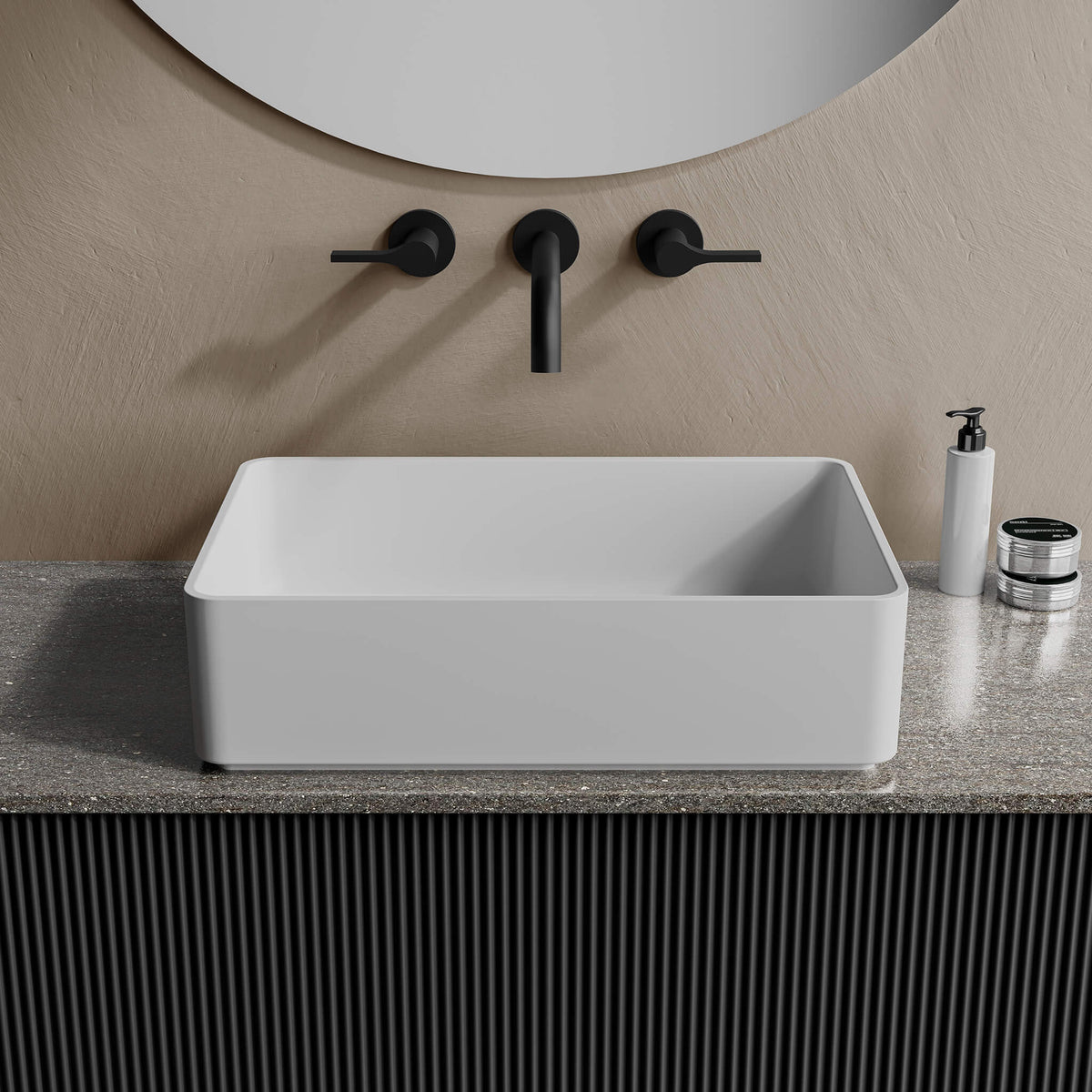 STONETOUCH CAS1912 Castel Rectangular Countertop Basin 19"X12.5" Main image