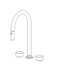 AQUALEM CF3235.RD Origin Widespread Pull-Down Kitchen Faucet
