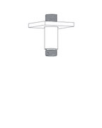 AQUALEM CR0202 Universal 2" Ceiling Shower Arm